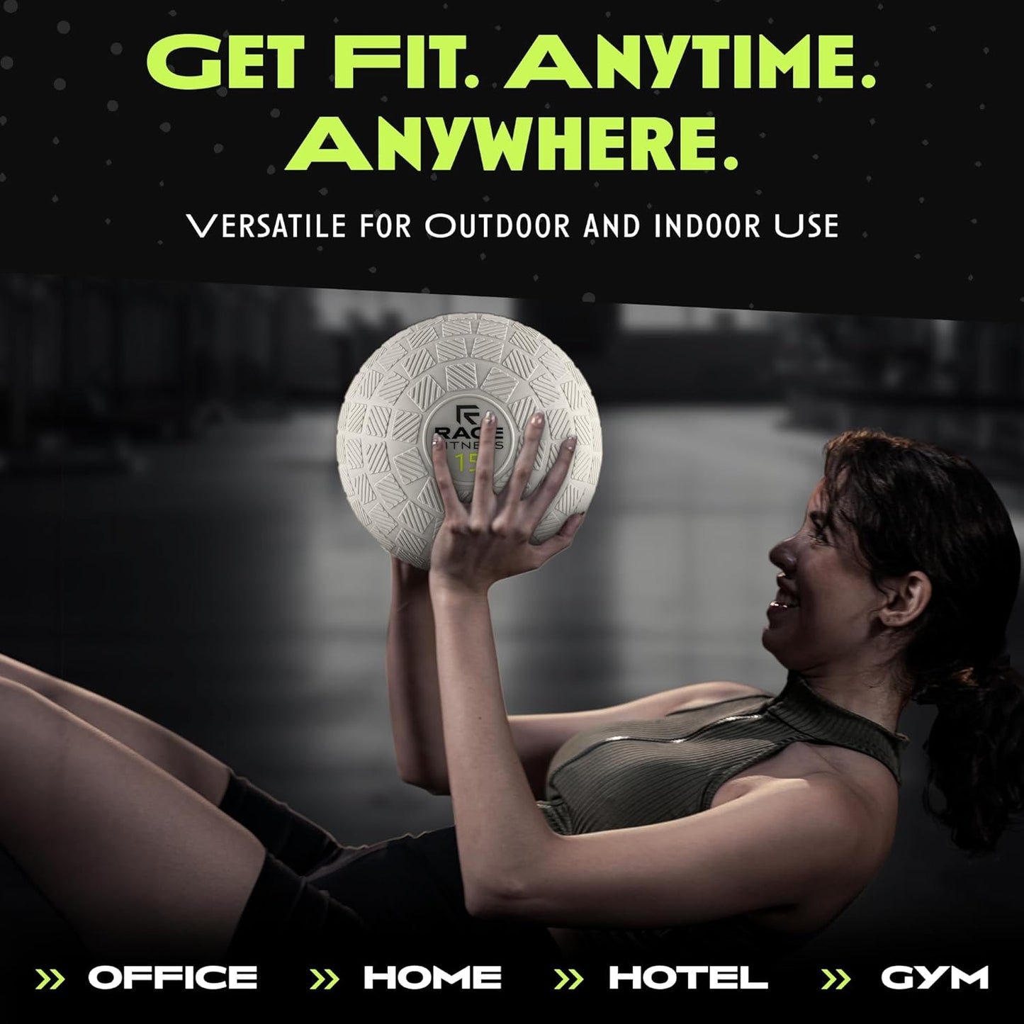 Slam Ball,10, 15, 20Lb Medicine Balls, Tread Texture for Firm Grip, Full Body Workout Dynamic Weighted Balls for Exercise, Smash Balls for Strength, Conditioning, Cardio and Core Workouts