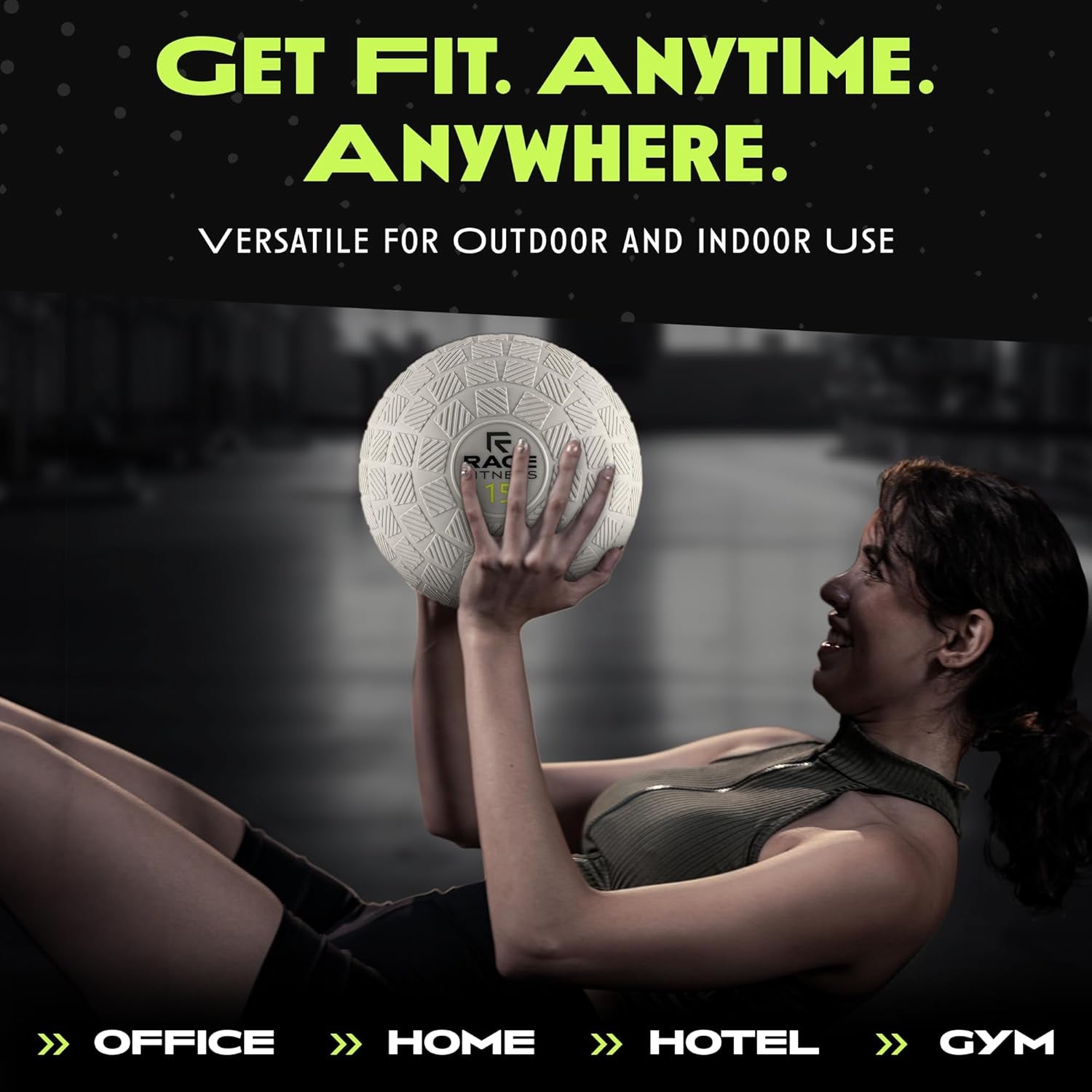 Slam Ball,10, 15, 20Lb Medicine Balls, Tread Texture for Firm Grip, Full Body Workout Dynamic Weighted Balls for Exercise, Smash Balls for Strength, Conditioning, Cardio and Core Workouts