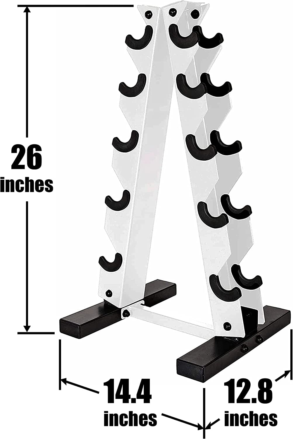 Rubber Coated Hex Dumbbell Set (5-25 lbs) with Storage Rack - Non-Slip Design for Muscle Toning, Strength Training, and Weight Management - Available in Multiple Options